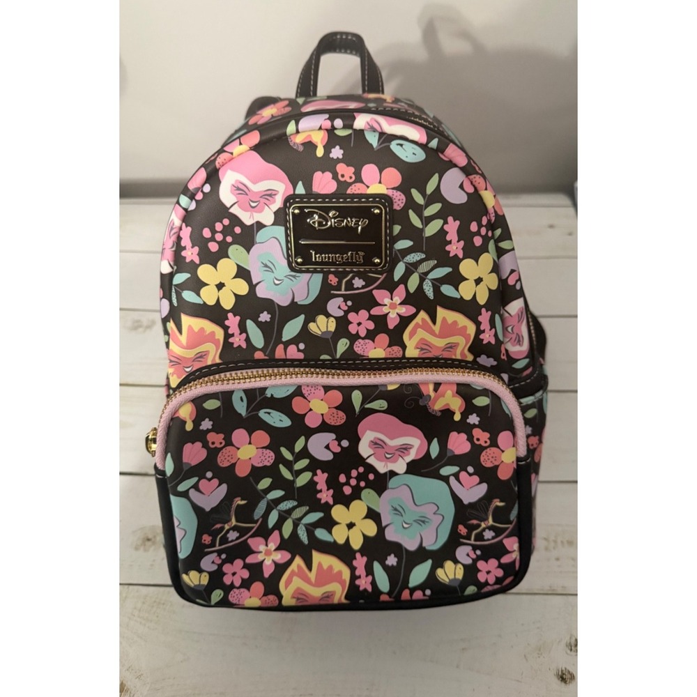 Loungefly Disney Alice in Wonderland Singing Flowers Floral Mini Backpack